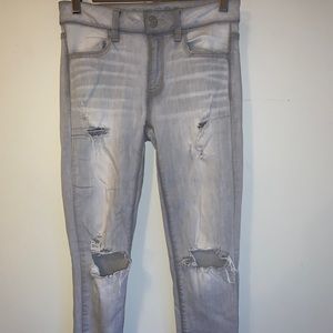 American Eagle Ripped Super-Stretch Jeans